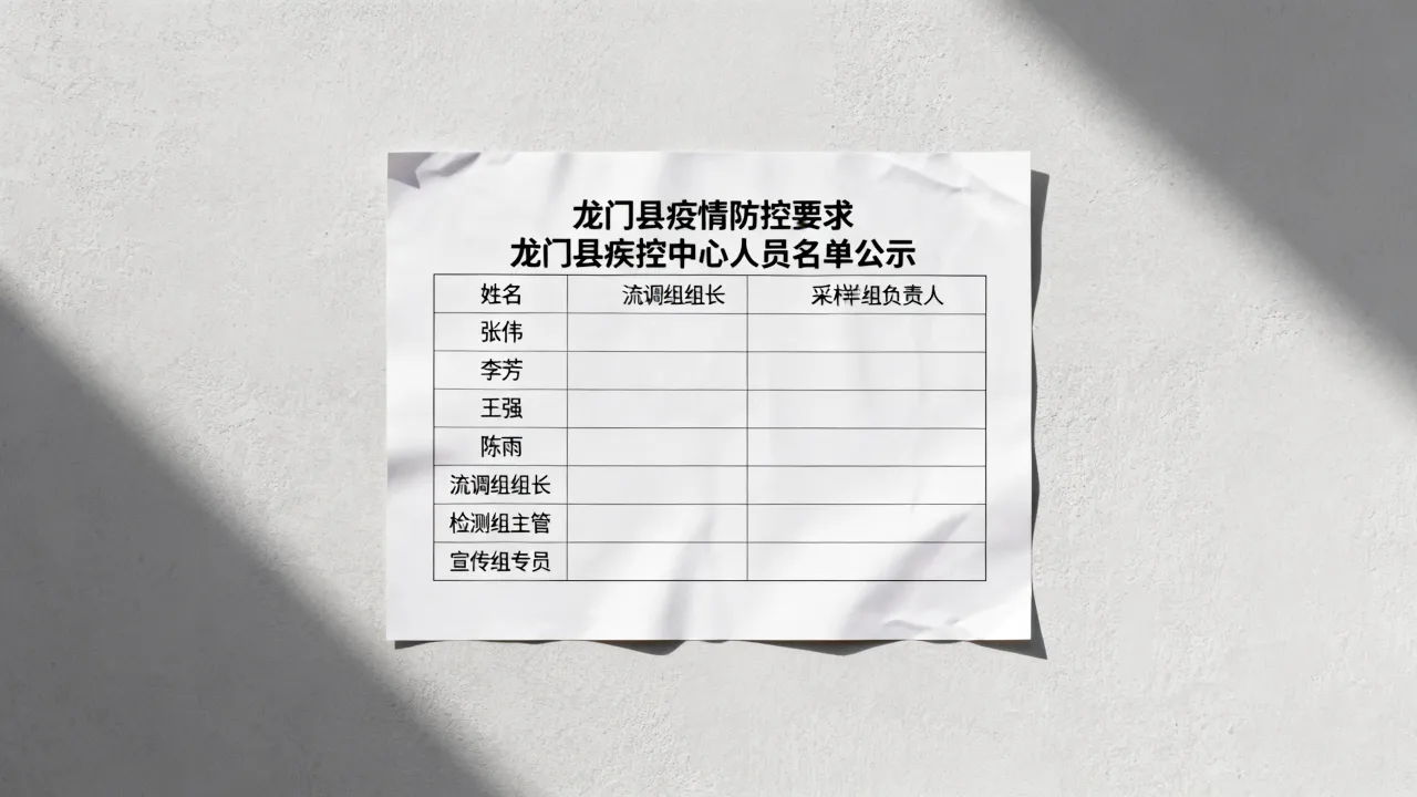 龙门县疫情防控要求-龙门县疾控中心人员名单公示