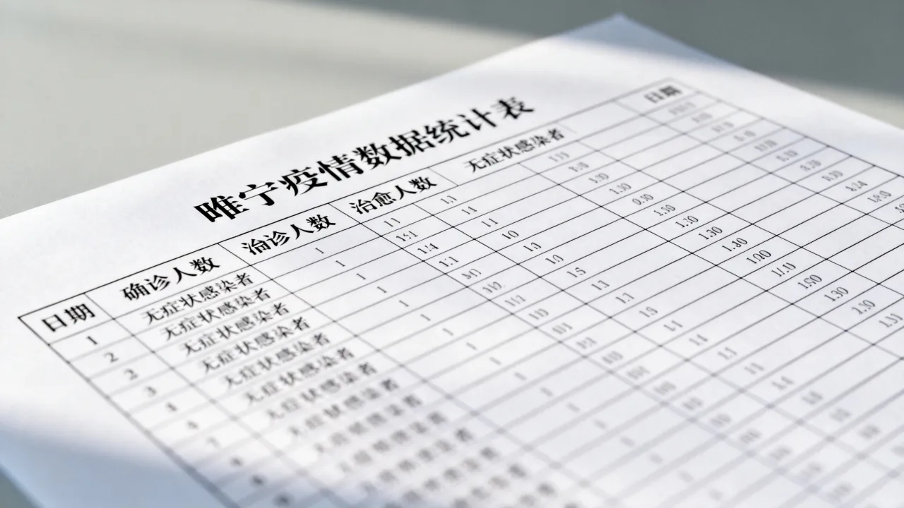 睢宁疫情数据统计表