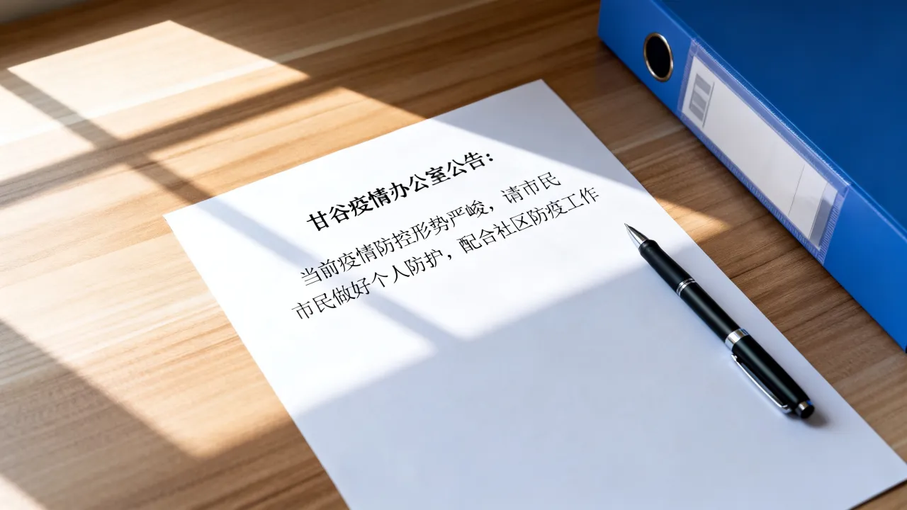 甘谷疫情办公室公告