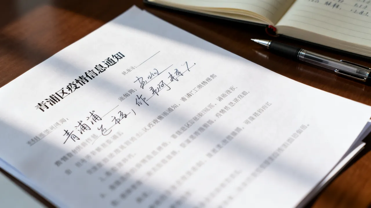 青浦区疫情信息通知
