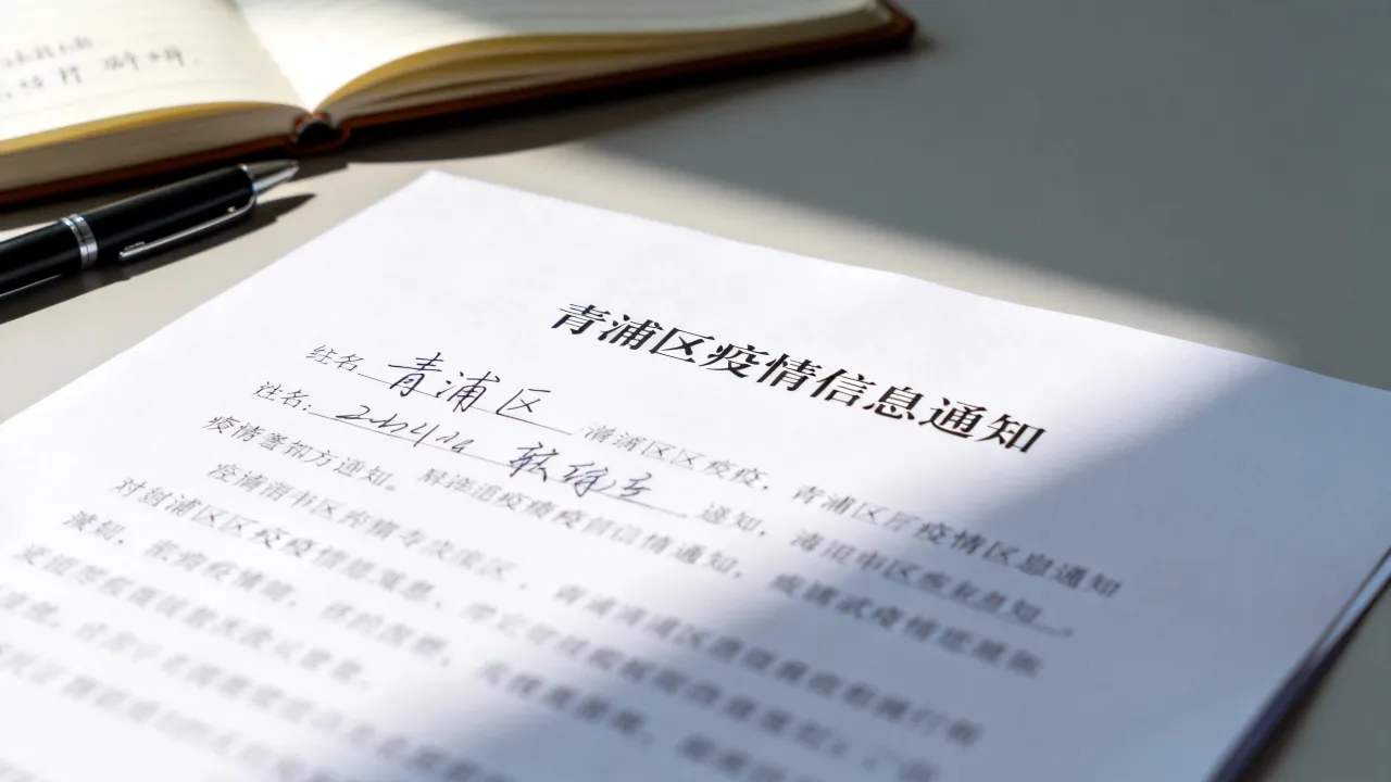 青浦区疫情信息通知