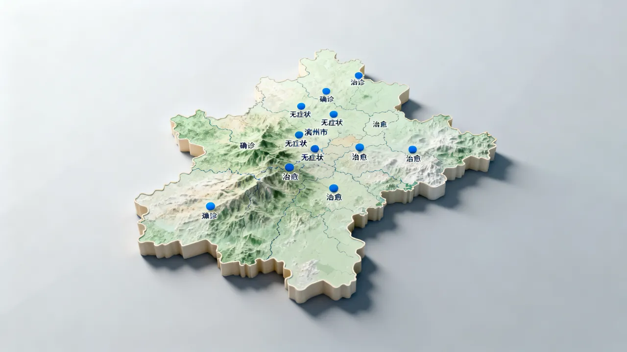 滨州市疫情分布图