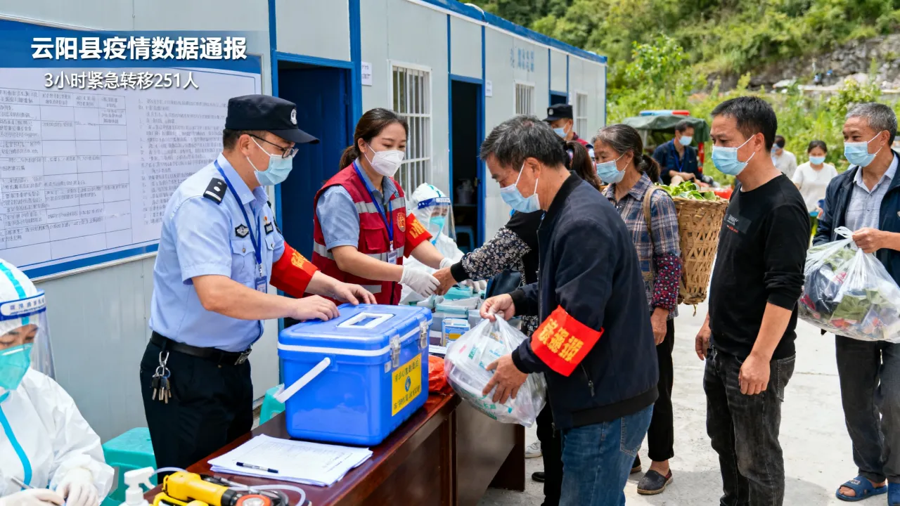 云阳县疫情数据通报，云阳3小时紧急转移251人